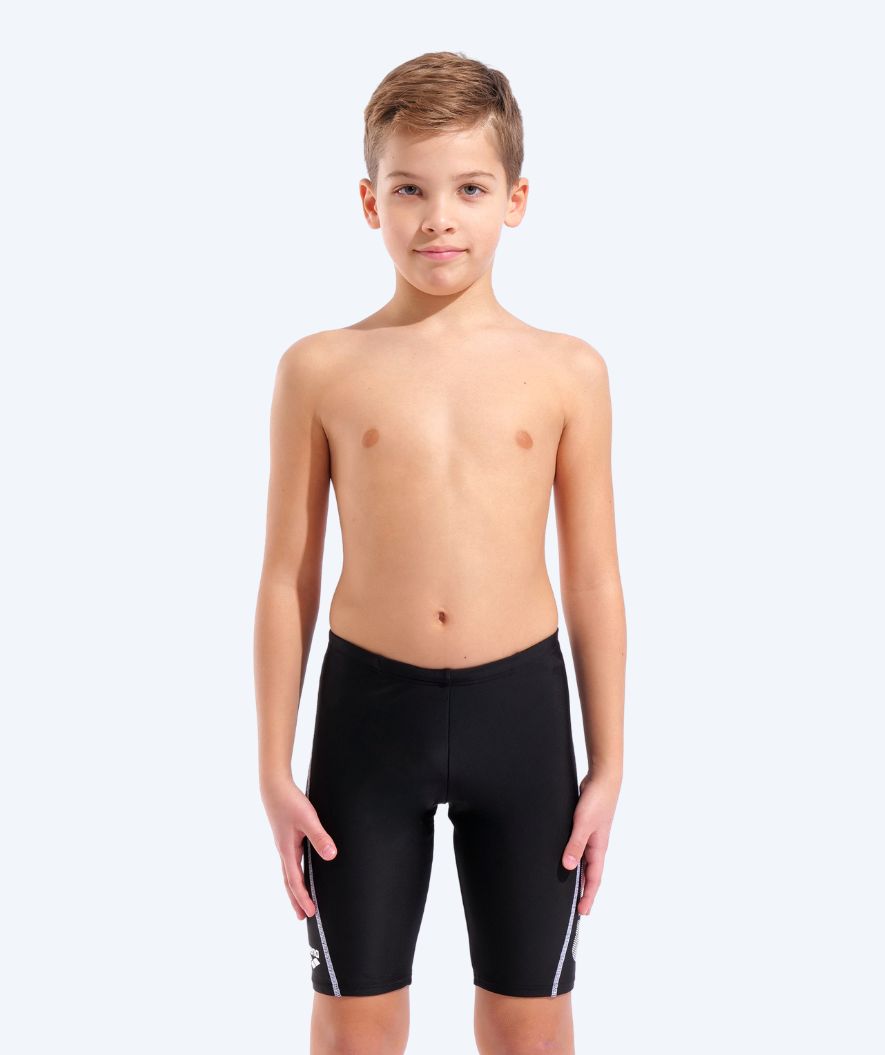 Arena lange Badehose für Jungen - Logo - Schwarz/weiß