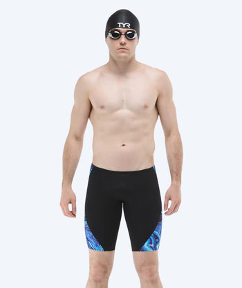 TYR lange Badehose für Herren - Blade Splice Olea - Schwarz/blau