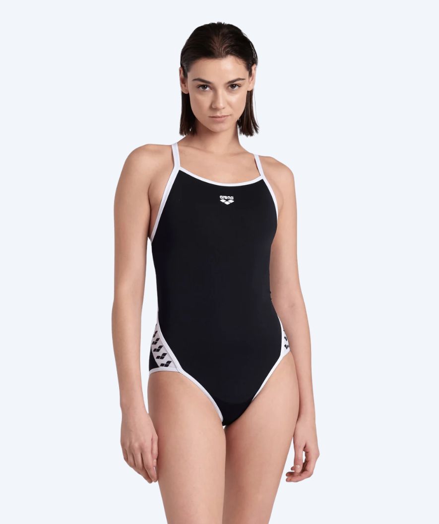 Arena Badeanzug für Damen - Icons Super Fly - Schwarz/weiß