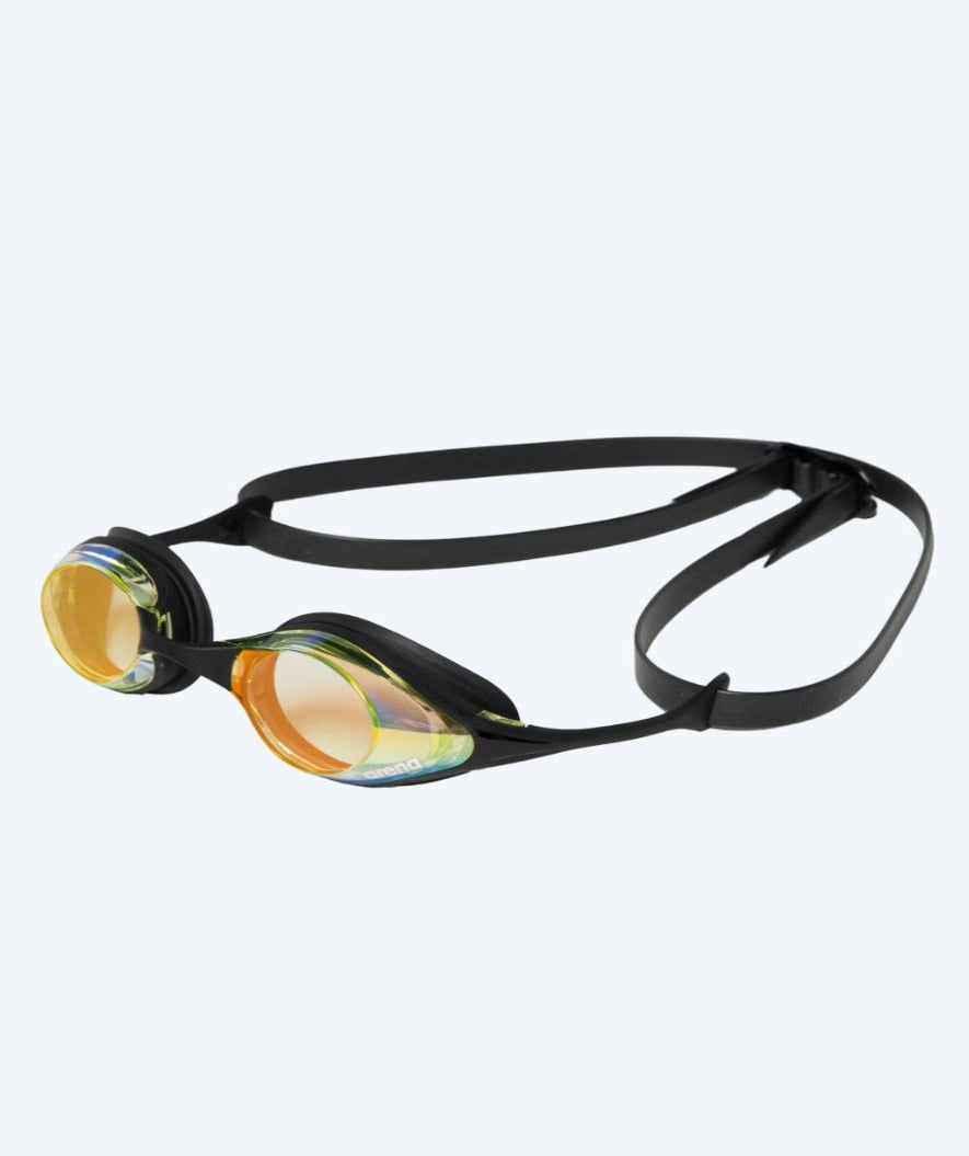 Arena Schwimmbrille - Cobra SWIPE Mirror - Schwarz/Gelb