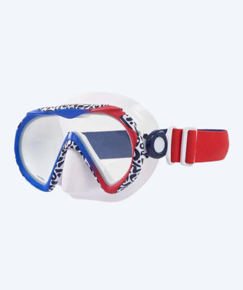 Aqualung Tauchmaske für Erwachsene - Compass - Blau/Rot