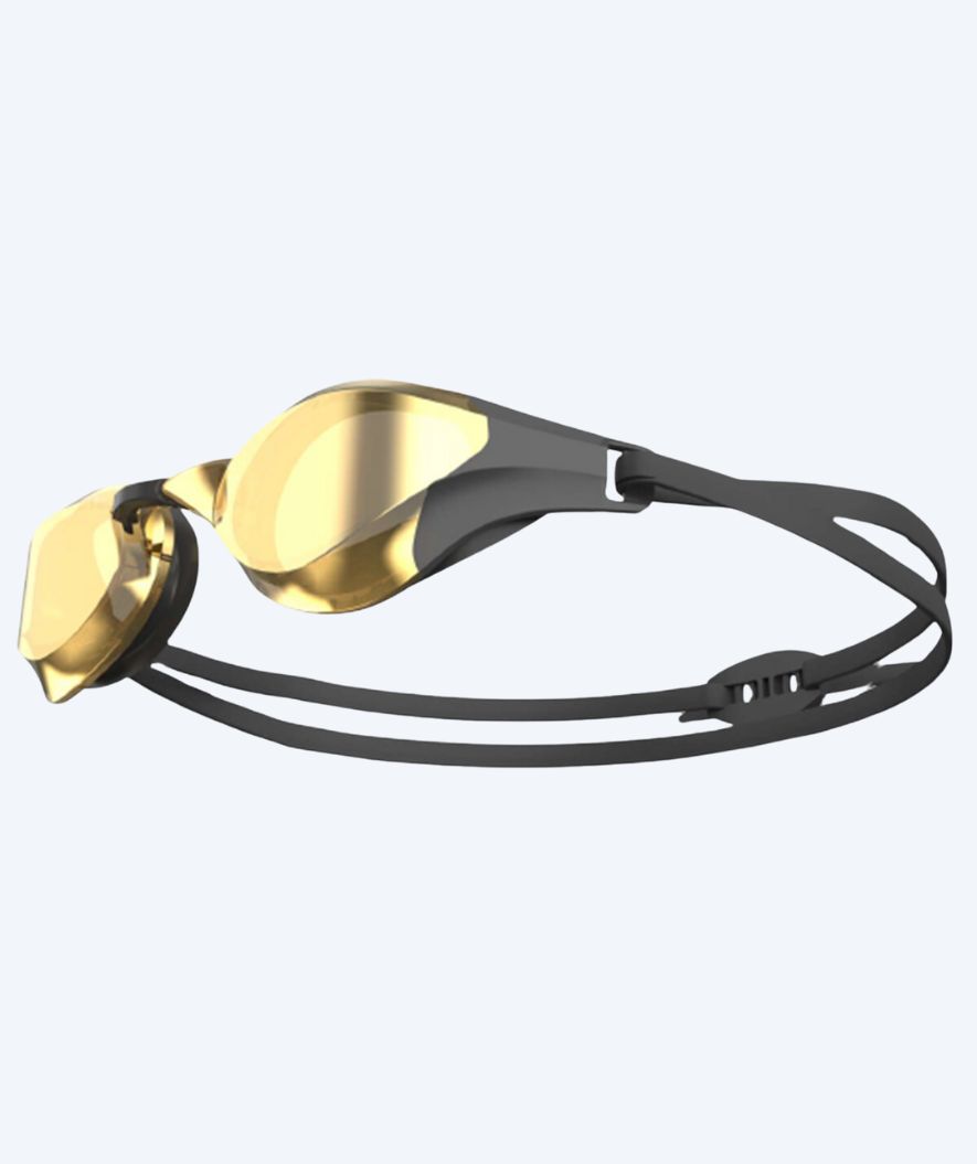 Watery Elite Schwimmbrillen - Rattle Pro Mirror - Schwarz/Gold