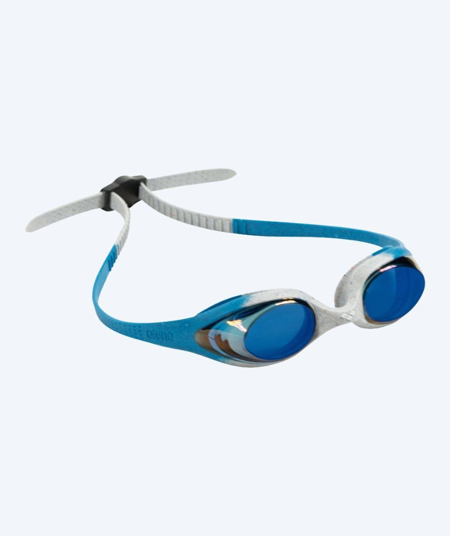 Arena Schwimmbrille für Kinder (6-12) - Spider - Blau/Grau (Mirror Scheiben)