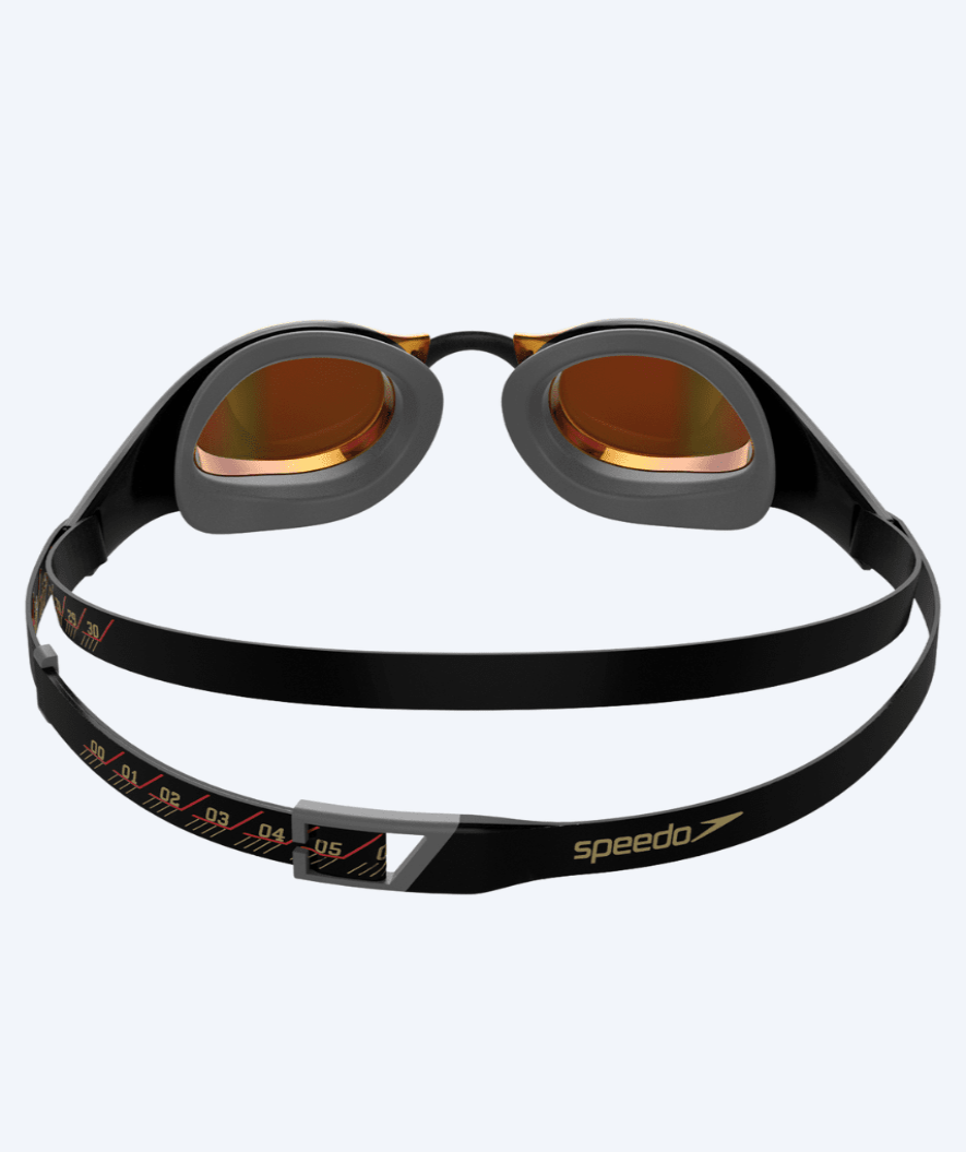 Speedo Elite Schwimmbrillen - Fastskin Pure Focus Mirror - Schwarz/Rot