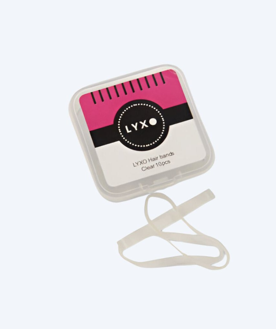 Lyxo elastische Haarbänder zum Schwimmen (10 Stk.) - Transparent