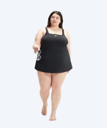 Speedo Badeanzug für Damen in große Größen - Swim Dress - Schwarz