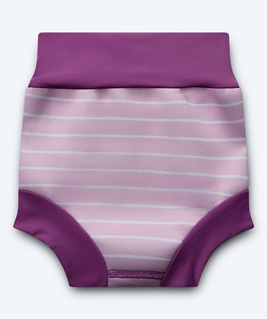 Watery Schwimmwindelhosen für Kinder - Neoprene Swim Nappy - Purple Stripes