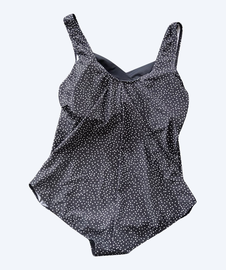 Mirou Badeanzug für Damen in große Größen - 1580s - Schwarz/prikket