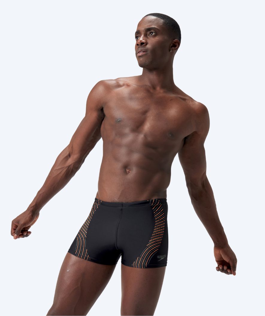 Speedo Aquashorts für Herren - Duo Logo Print - Schwarz/Grün