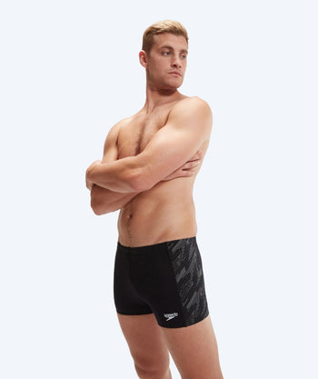 Speedo Aquashorts für Herren - Hyperboom Panel - Schwarz/Weiß