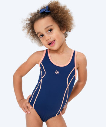 Watery Badeanzug für Mädchen - Hurley - Dunkelblau/Orange