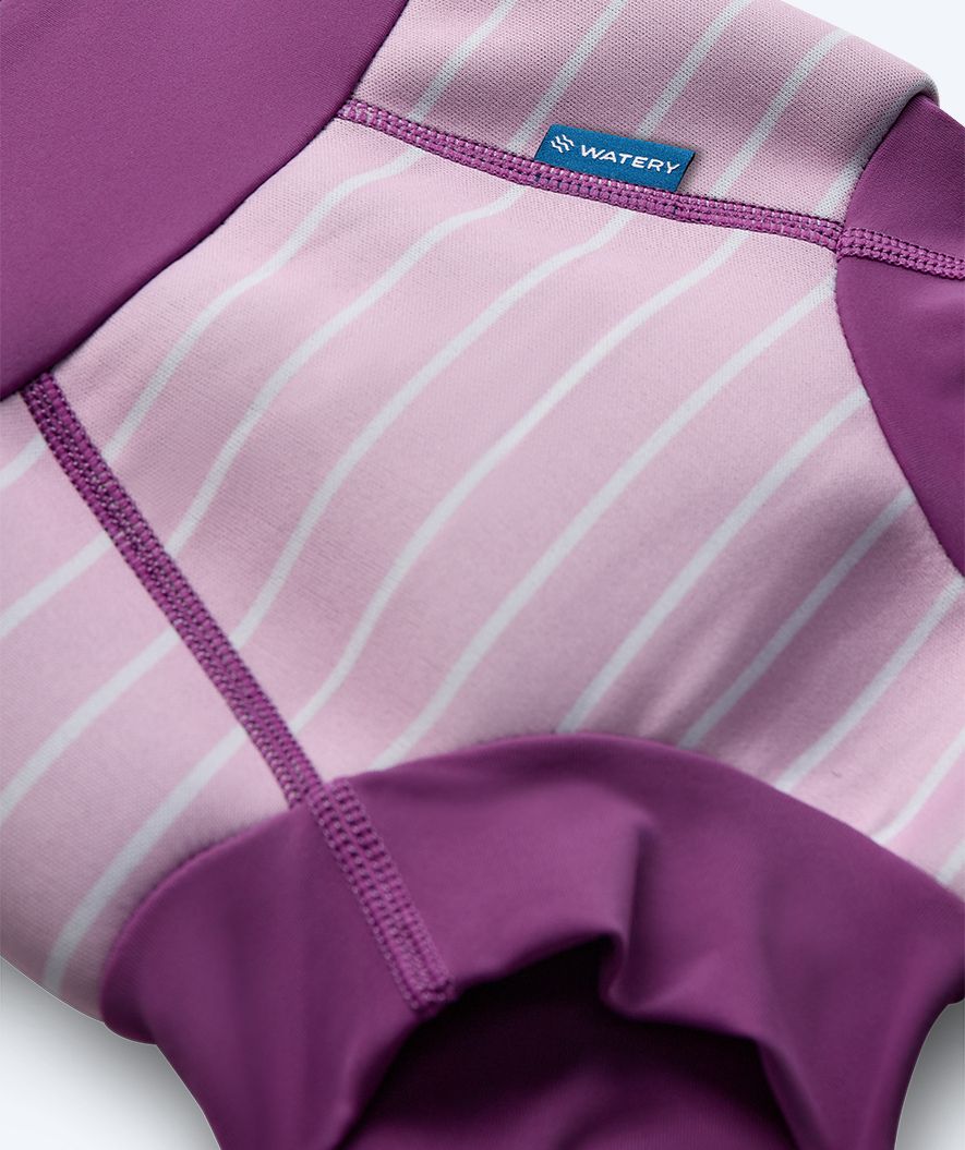 Watery Schwimmwindelhosen für Kinder - Neoprene Swim Nappy - Purple Stripes