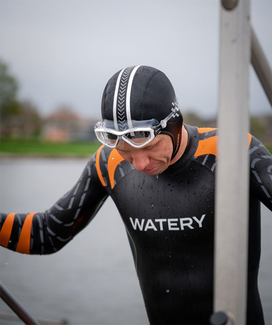 Watery Schwimmmaske für Erwachsene - Mantis - Weiß/Grau