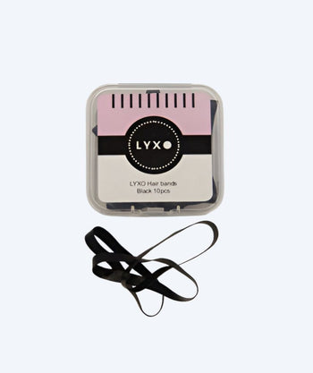 Lyxo elastische Haarbänder zum Schwimmen (10 Stk.) - Schwarz
