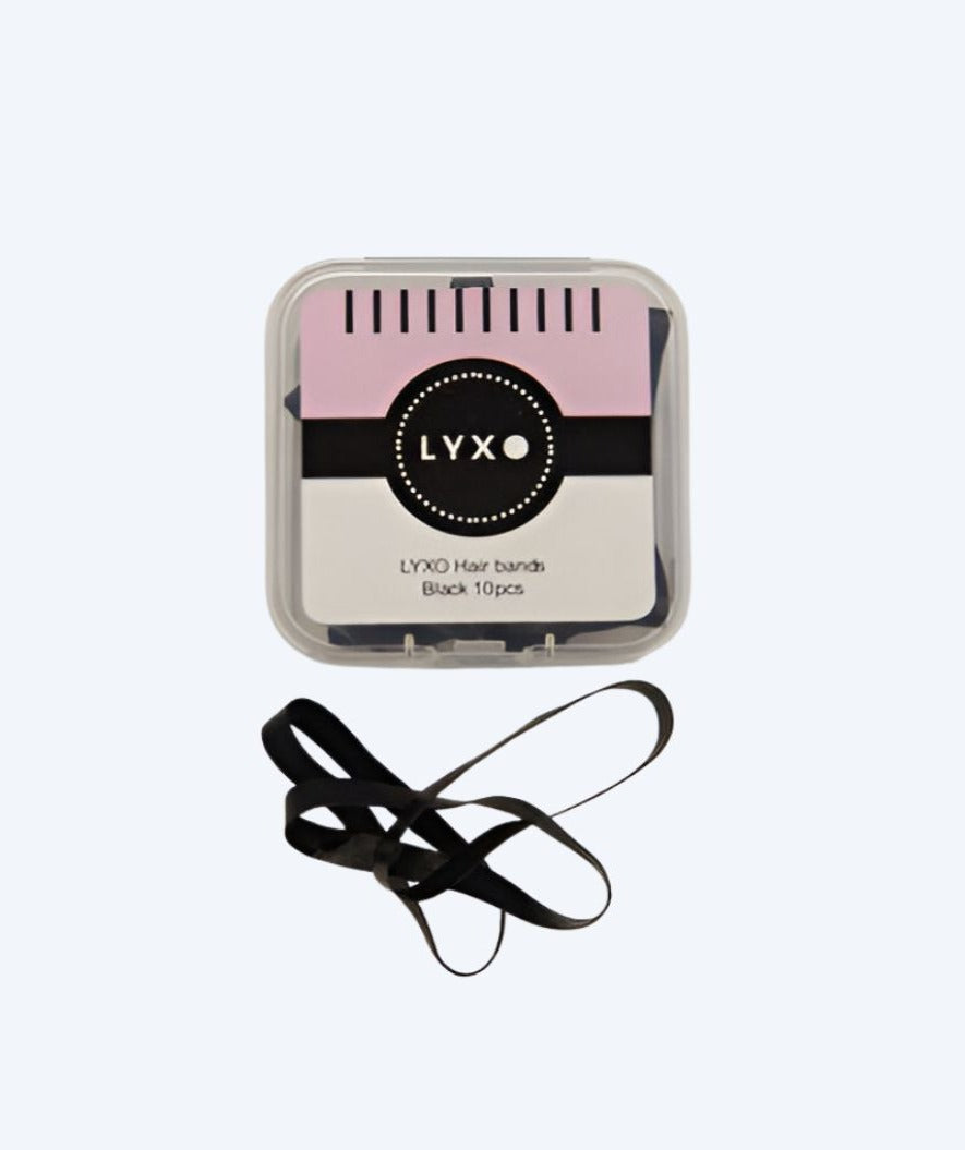 Lyxo elastische Haarbänder zum Schwimmen (10 Stk.) - Schwarz