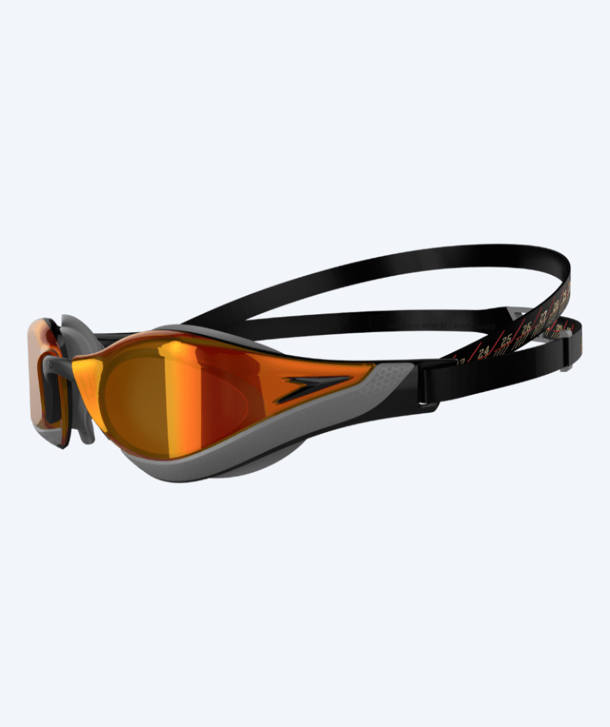 Speedo Elite Schwimmbrillen - Fastskin Pure Focus Mirror - Schwarz/Rot