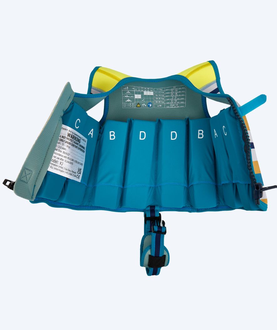 Konfidence Schwimmweste für Kinder (2-12) - Original - Gelb/Blau