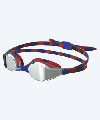Speedo Wettkampf Schwimbrille für Kinder (6-14) - Hyper Flyer Mirror - Rot/Blau