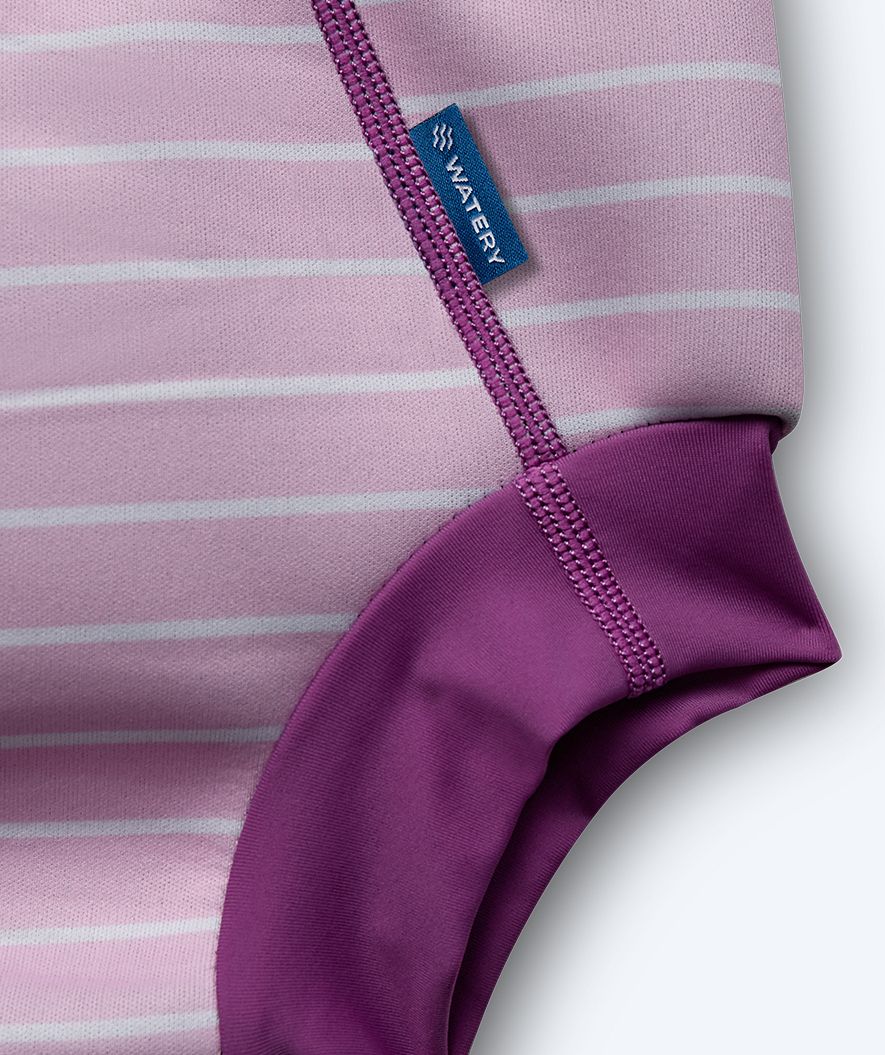 Watery Schwimmwindelhosen für Kinder - Neoprene Swim Nappy - Purple Stripes