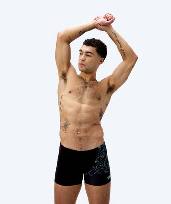 Speedo Aquashorts für Herren - Hyperboom V-Cut - Schwarz/Grün