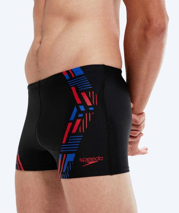 Speedo Aquashorts für Herren - Tech Print - Schwarz/Blau