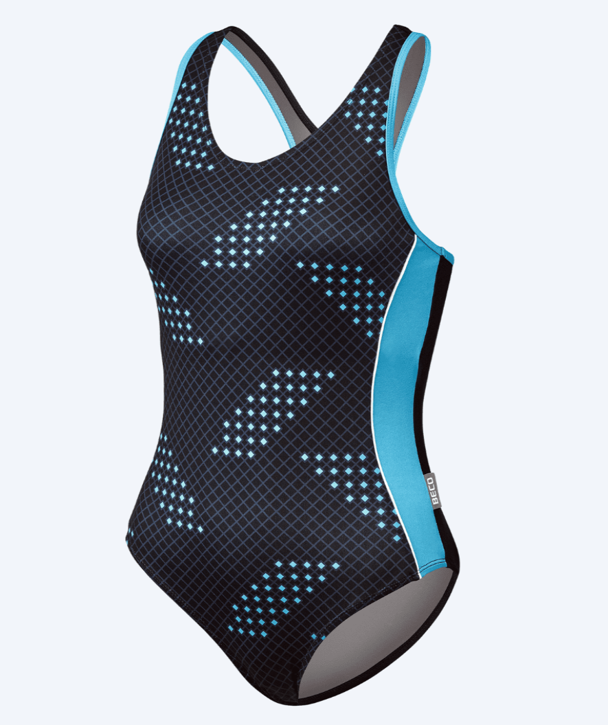 Beco Badeanzug für Damen - Maxpower - Schwarz/Hellblau