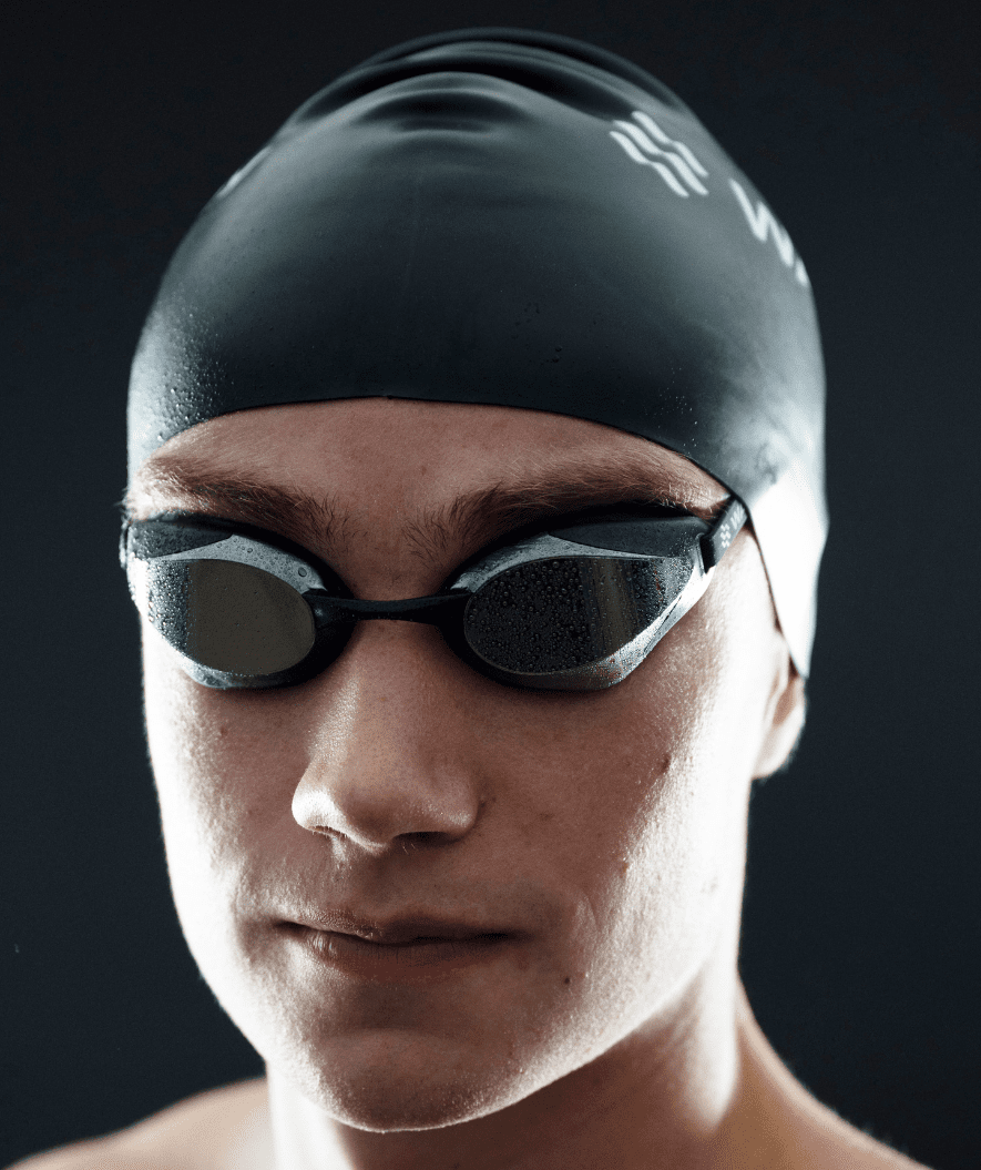 Watery Elite Schwimmbrillen - Poseidon Ultra Mirror - Schwarz/Silber