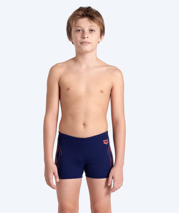 Arena Badehosen mit Bein für Jungen - Reflecting - Dunkelblau/Orange