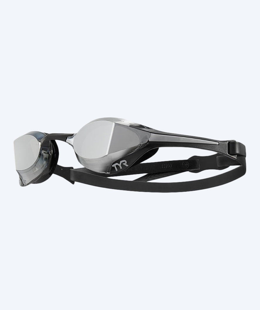 TYR Elite Schwimmbrillen - Tracer-X Elite Mirrored - Schwarz/Silber