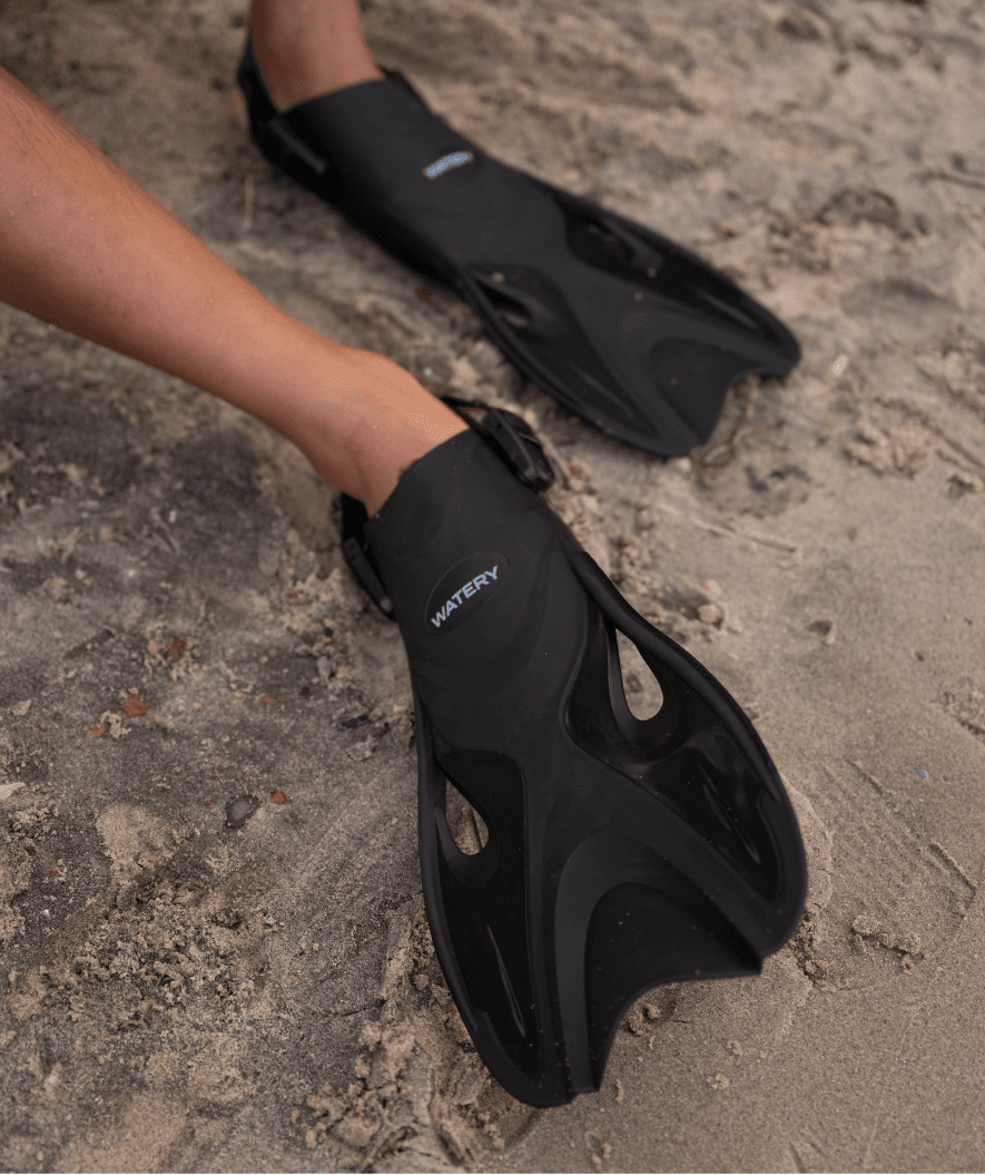 Watery Kurzflosse für Schwimmer - Fisher - Schwarz