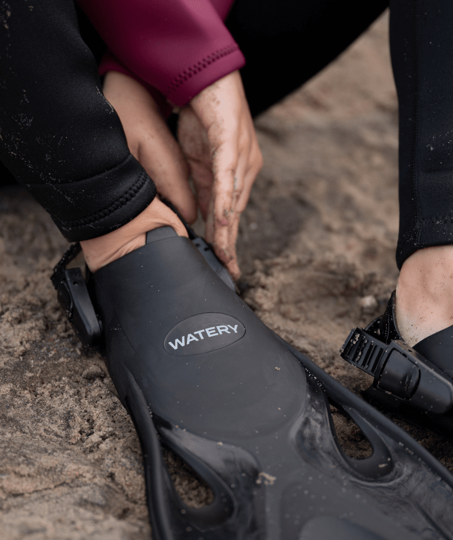 Watery Kurzflosse für Schwimmer - Fisher - Schwarz