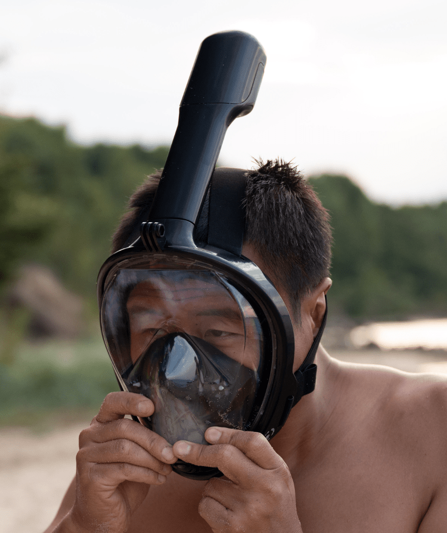 Watery Vollgesichtstauchmaske für Erwachsene - Oxygen - Schwarz