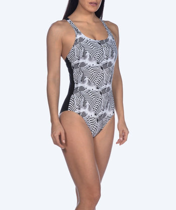 Arena Badeanzug für Damen - Viola Cradle - Schwarz/Weiß