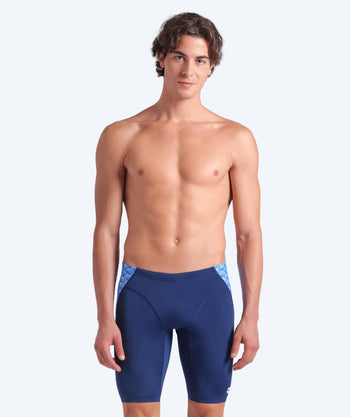 Arena lange Badehose für Herren - Monogram - Dunkelblau/Blau