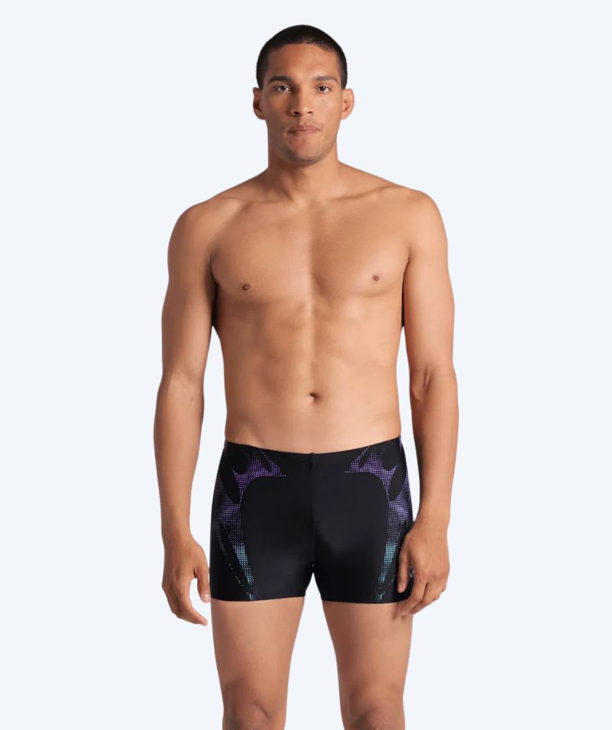 Arena Trunks für Herren - Spider Web - Schwarz/Lila