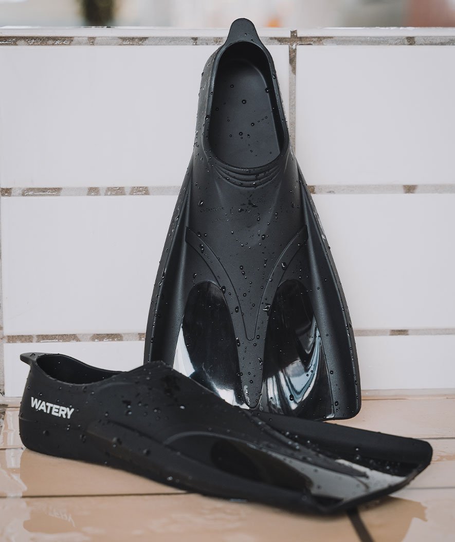 Watery Kurzflosse für Schwimmer - Badger Active - Schwarz