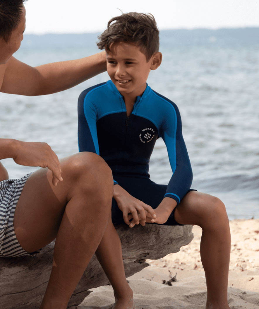 Watery UV Neoprenanzug für Kinder - Calypso Full-Body - Blau/Donkerblau