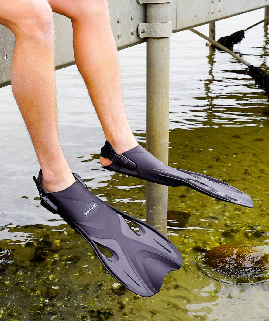 Watery Kurzflosse für Schwimmer - Fisher - Schwarz