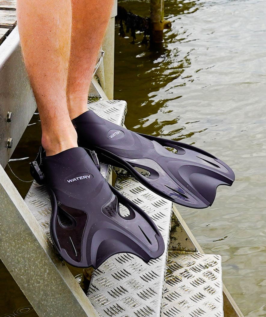 Watery Kurzflosse für Schwimmer - Fisher - Schwarz