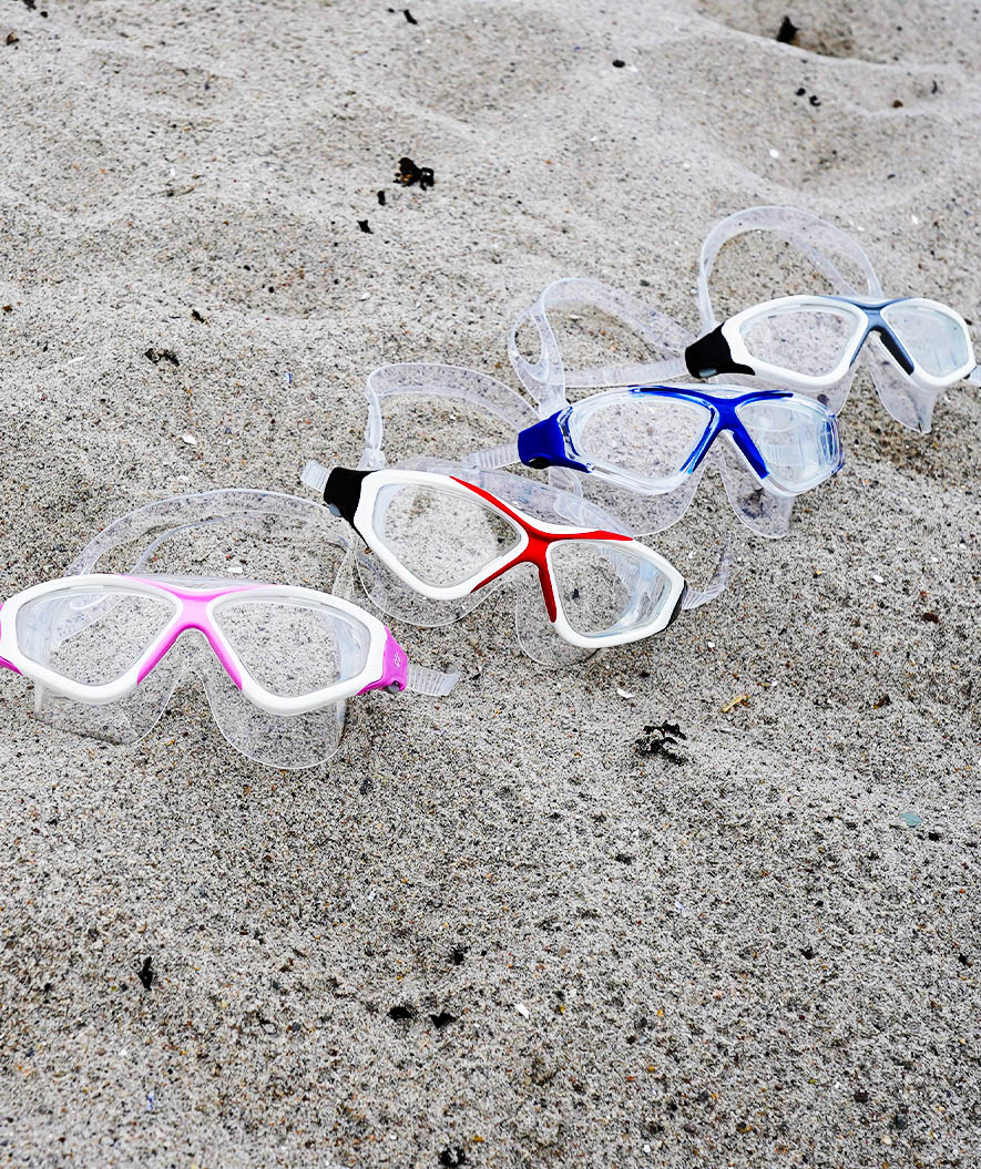 Watery Schwimmmaske für Erwachsene - Mantis - Weiß/Grau