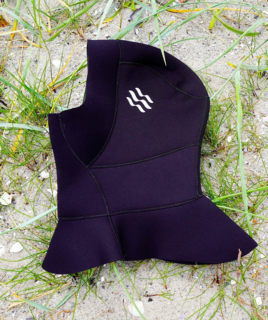 Watery Neoprenhaube mit Kragen - Hedgehog (3mm) - Schwarz