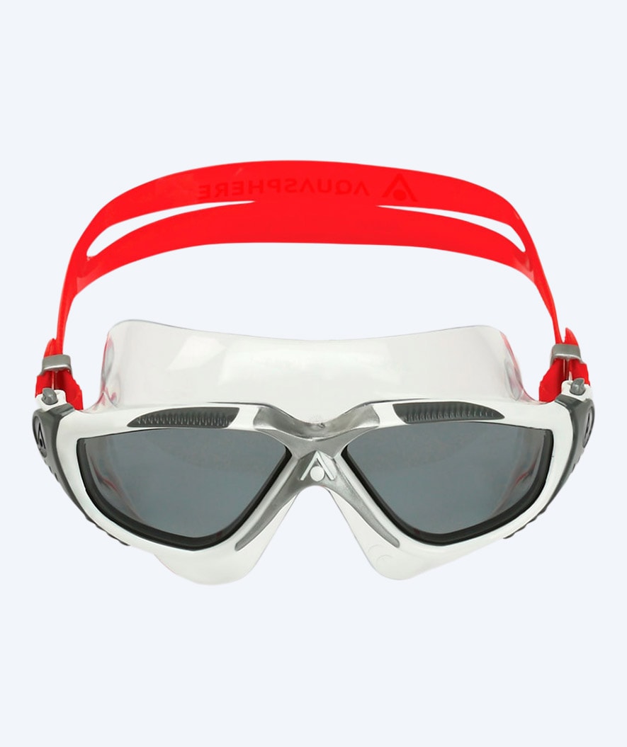 Aquasphere Schwimmmaske - Vista - Weiß/Rot (Smoke Scheiben)
