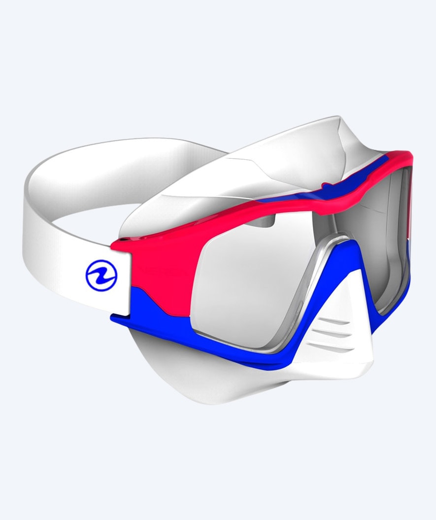 Aqualung Tauchmaske für Erwachsene - Vita - Blau/Rot