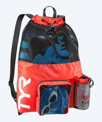 TYR Netzbeutel zum Schwimmen - Big Mesh Mummy 40L - Rot