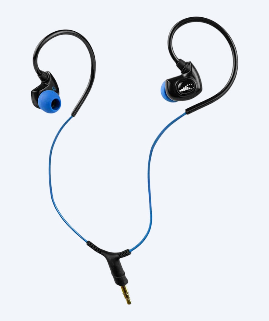 H2OAudio wasserdichte Kopfhörer - Surge SX10 Kurze Schnur - Blau