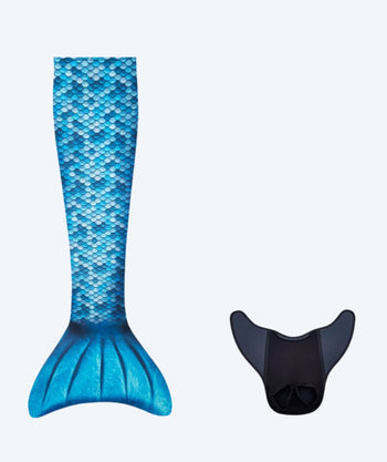 Kuaki Mermaids Meerjungfrauenschwanz für Kinder - Set - Donkerblau