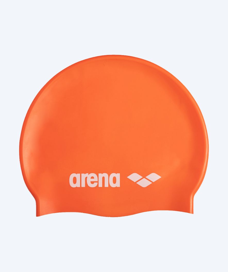 Arena Badekappe - Classic Silicone - Orange/Weiß