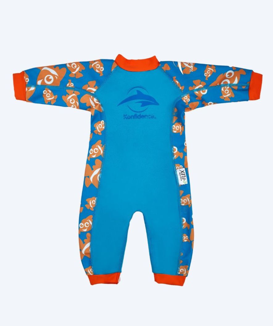 Konfidence Neoprenanzug für Babys - SplashyTM - Hellblau/Orange