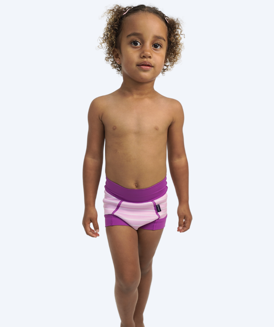 Watery Schwimmwindelhosen für Kinder - Neoprene Swim Nappy - Purple Stripes