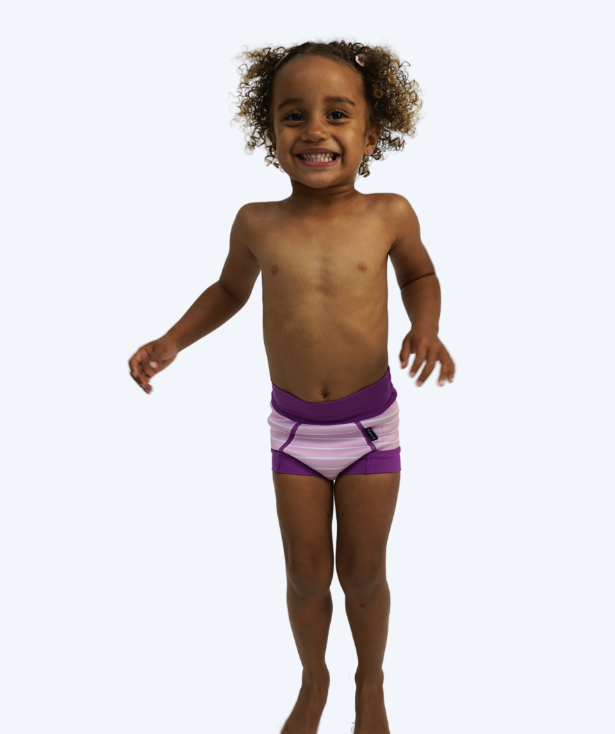 Watery Schwimmwindelhosen für Kinder - Neoprene Swim Nappy - Purple Stripes